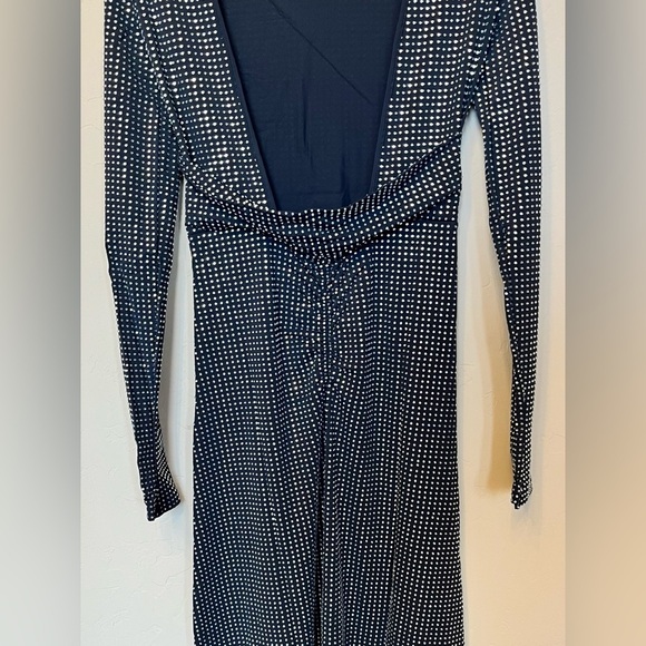 We Wore What Women's 2 Backless Evening Gown Crystal Spandex Maxi Dress Black - Picture 12 of 16